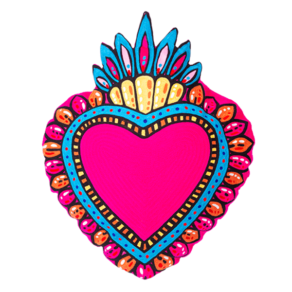 Kitsch Kitchen - Kussen Milagro Heart roze
