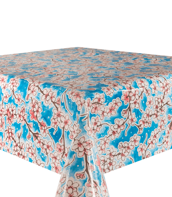 Kitsch Kitchen - Tafelzeil Cherry Blossom blauw